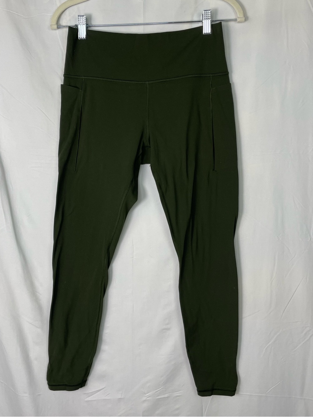 Athleta Olive Green Transcend Stash Pocket Leggings